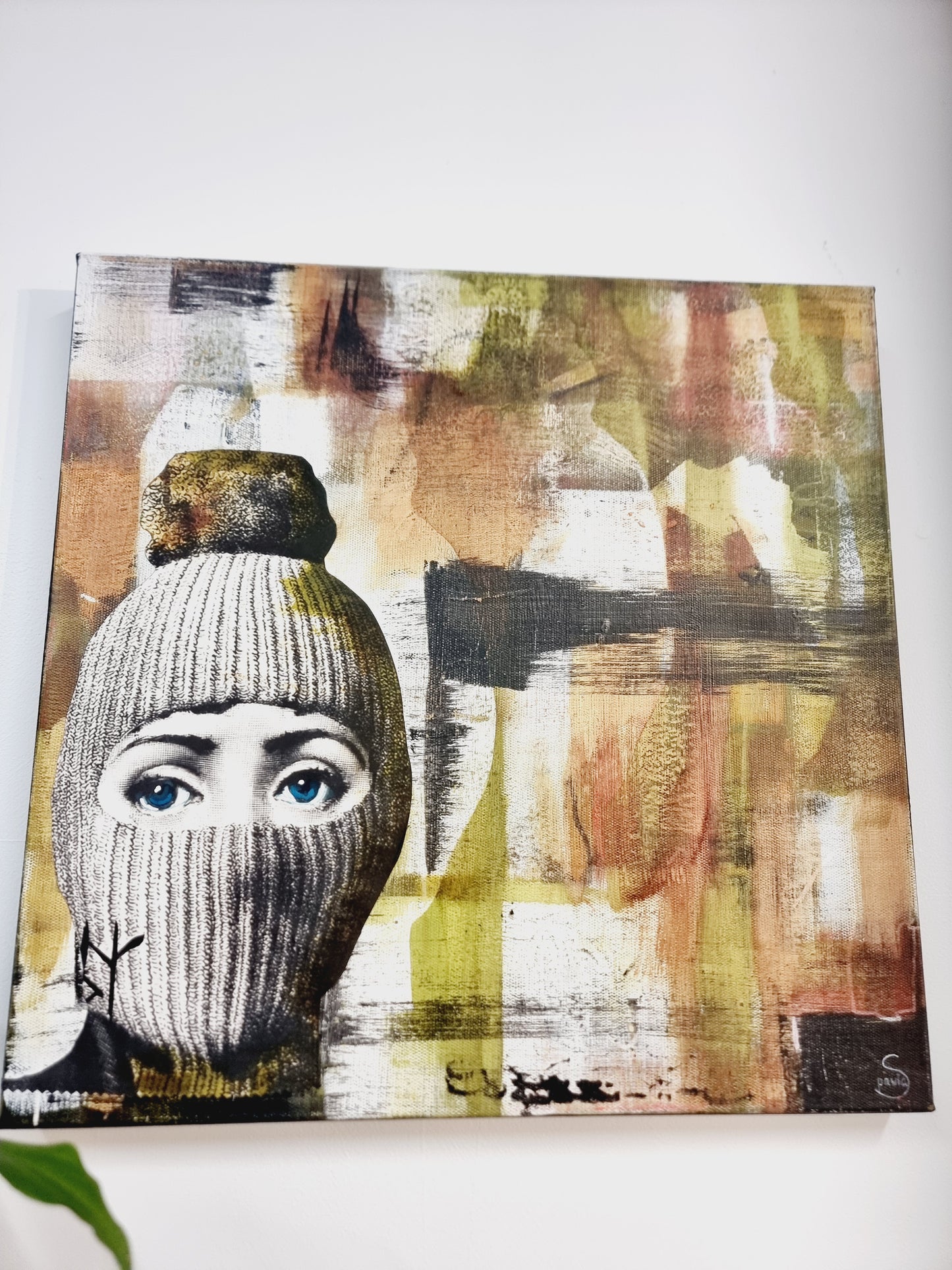 Canvas Painting 'MASKED' - Paula Saunders