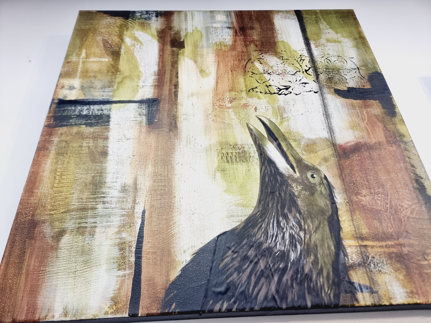 Canvas Painting 'CROW' - Paula Saunders