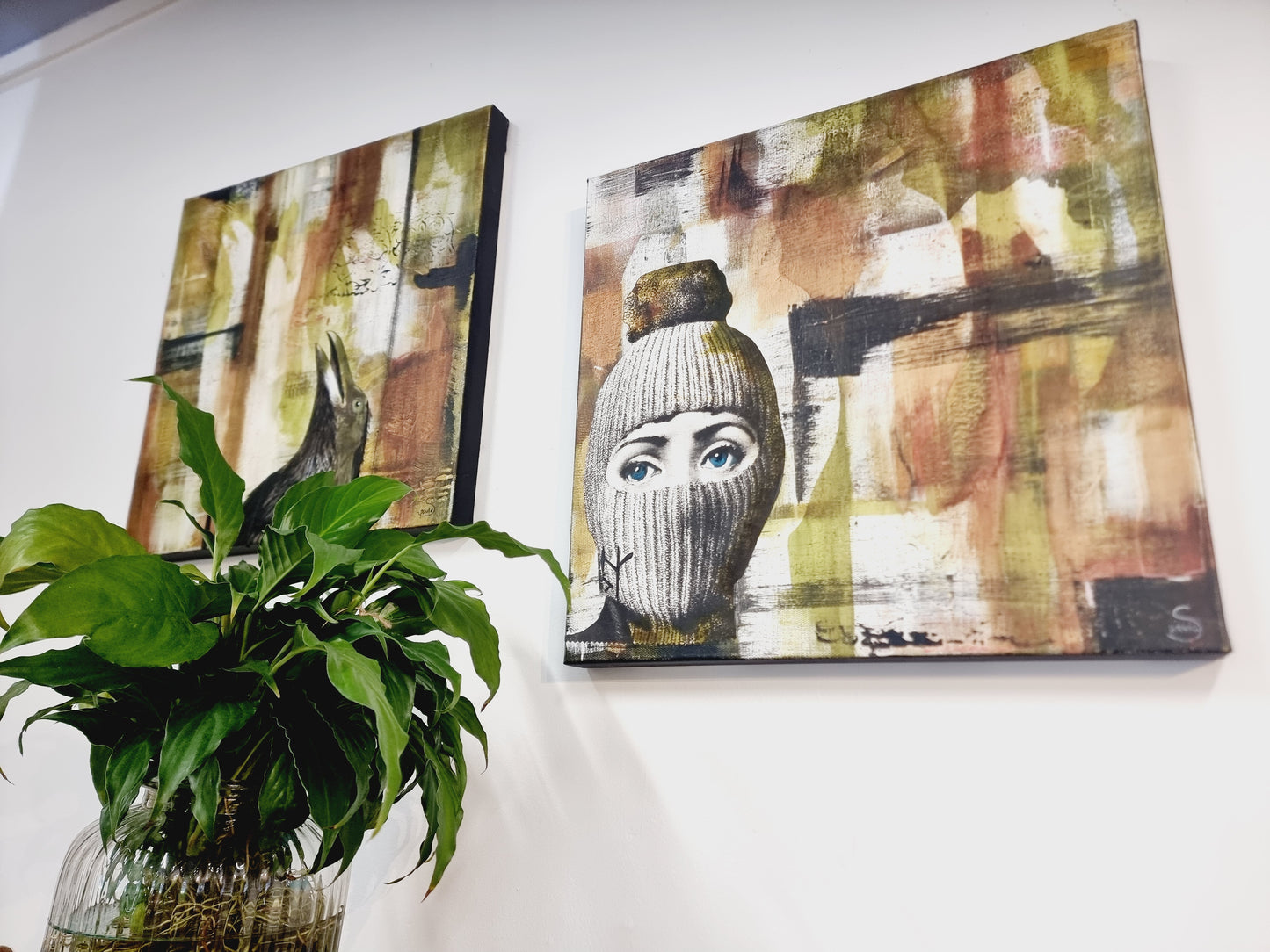 Canvas Painting 'MASKED' - Paula Saunders