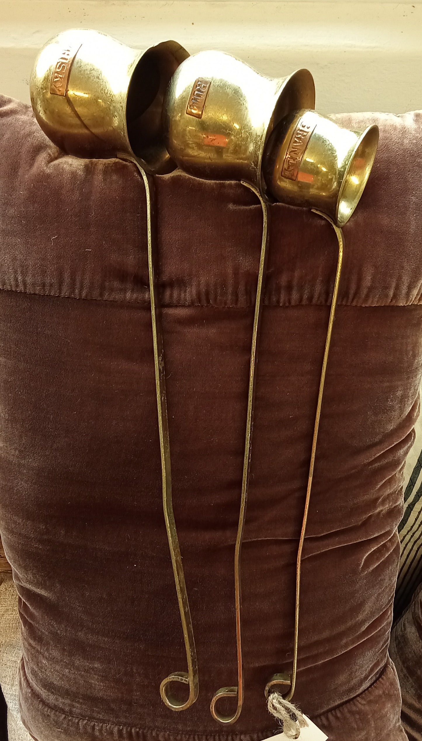 Vintage Brass Spirit Measure Ladels - Whiskey, Brandy, Rum