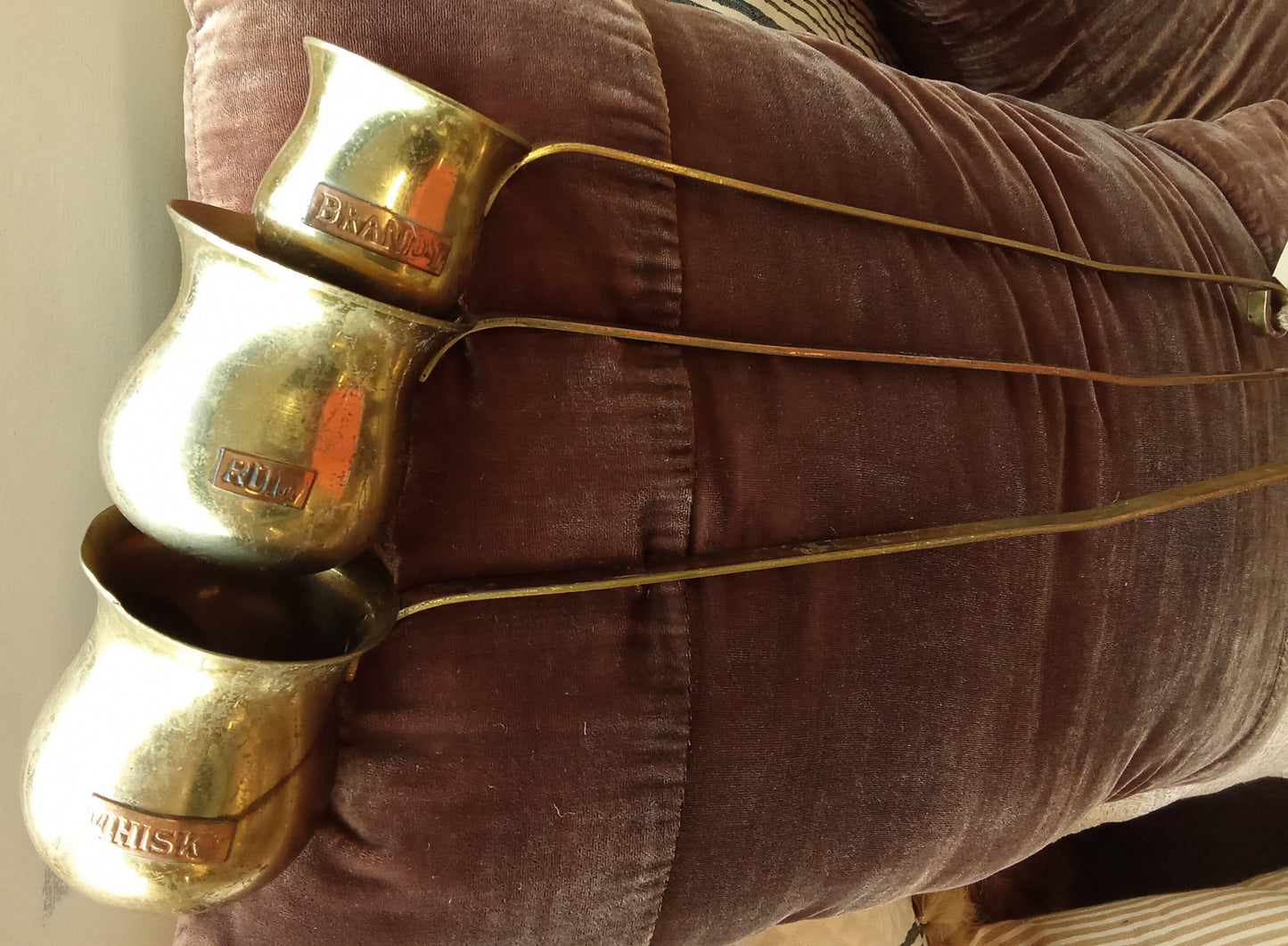 Vintage Brass Spirit Measure Ladels - Whiskey, Brandy, Rum