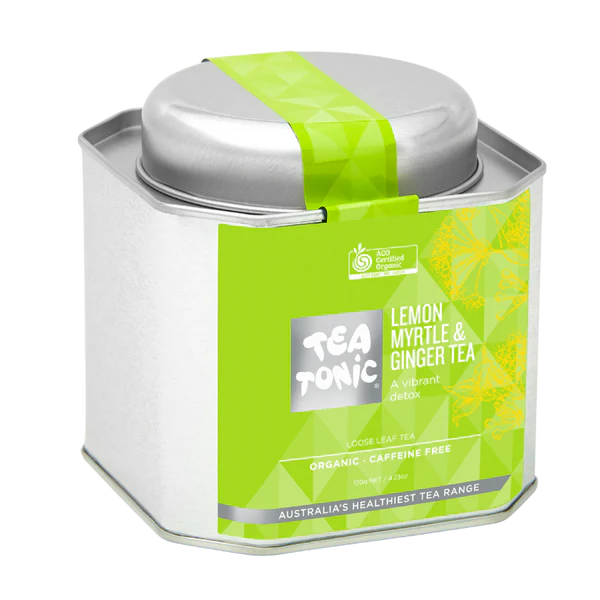 Tea Tonic Lemon Myrtle & Ginger Tea - Tin Loose Leaf Organic