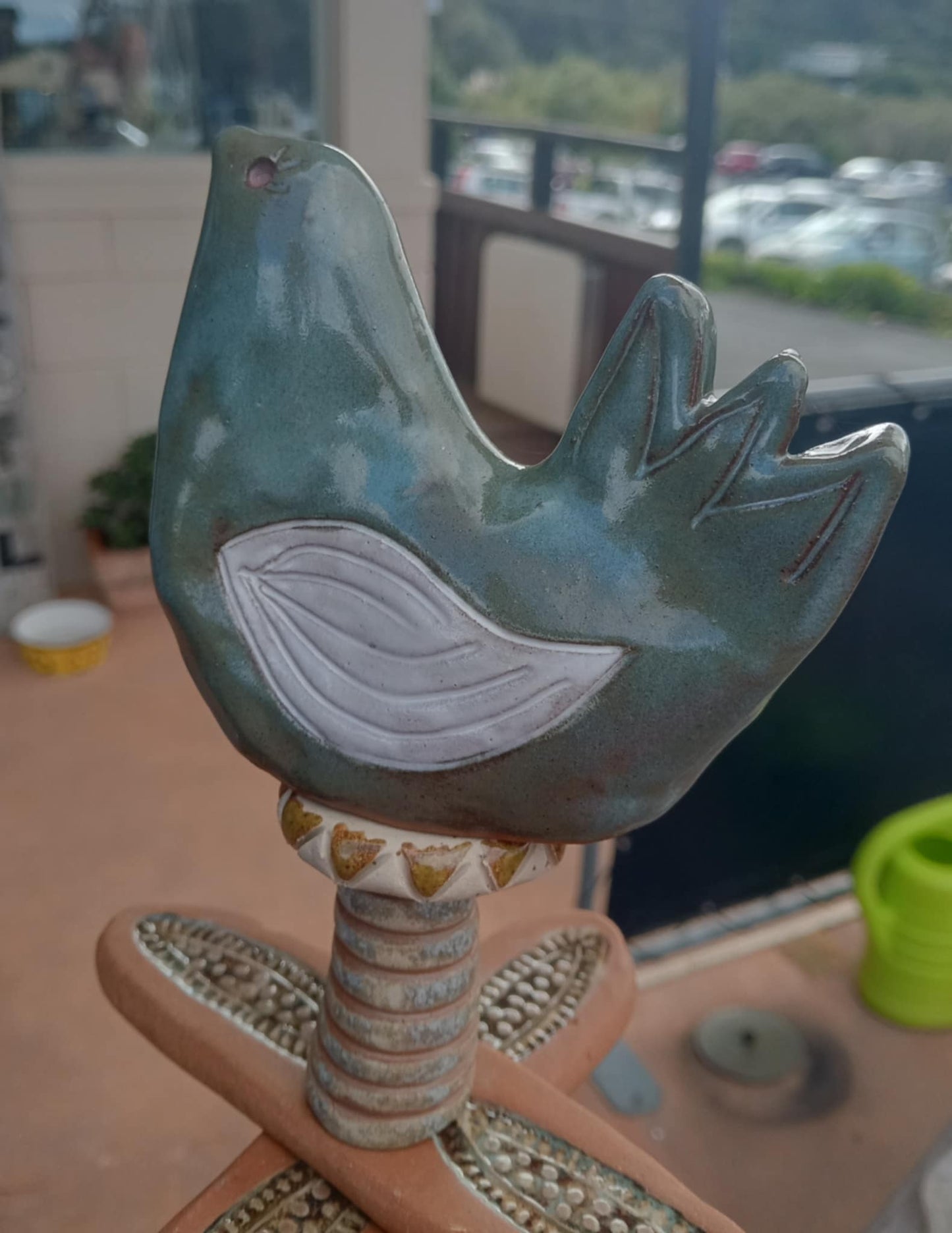 Totara Garden 'Teal Bird' Totem by Paula Saunders