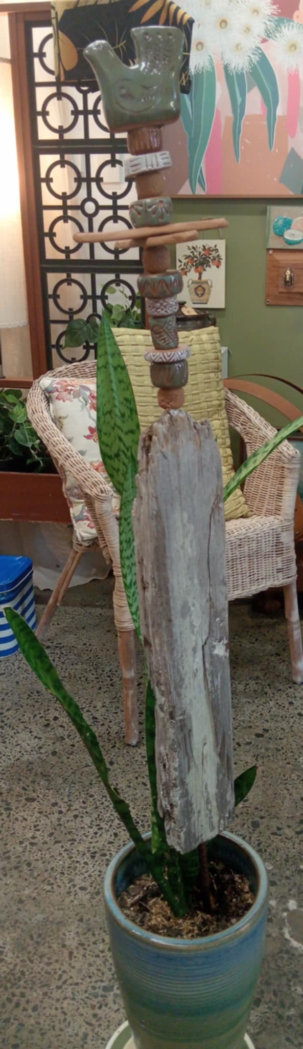 Totara Garden Bird Totem by Paula Saunders