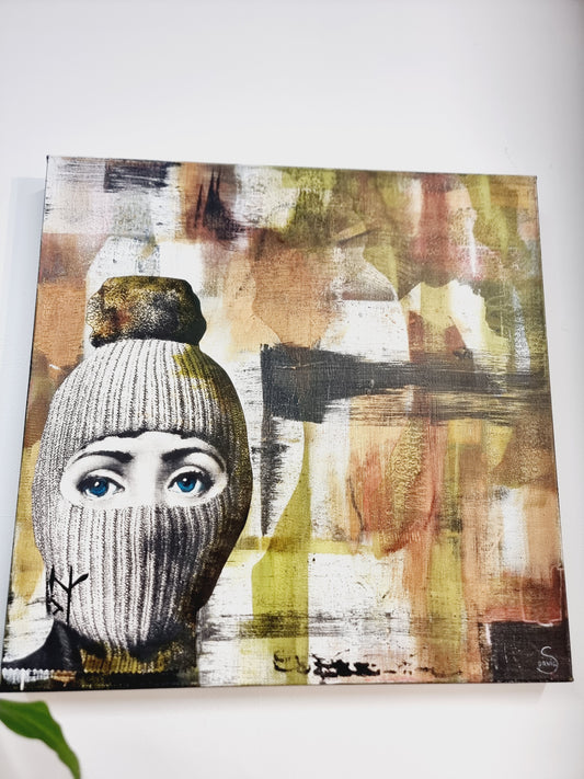Canvas Painting 'MASKED' - Paula Saunders