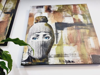 Canvas Painting 'MASKED' - Paula Saunders