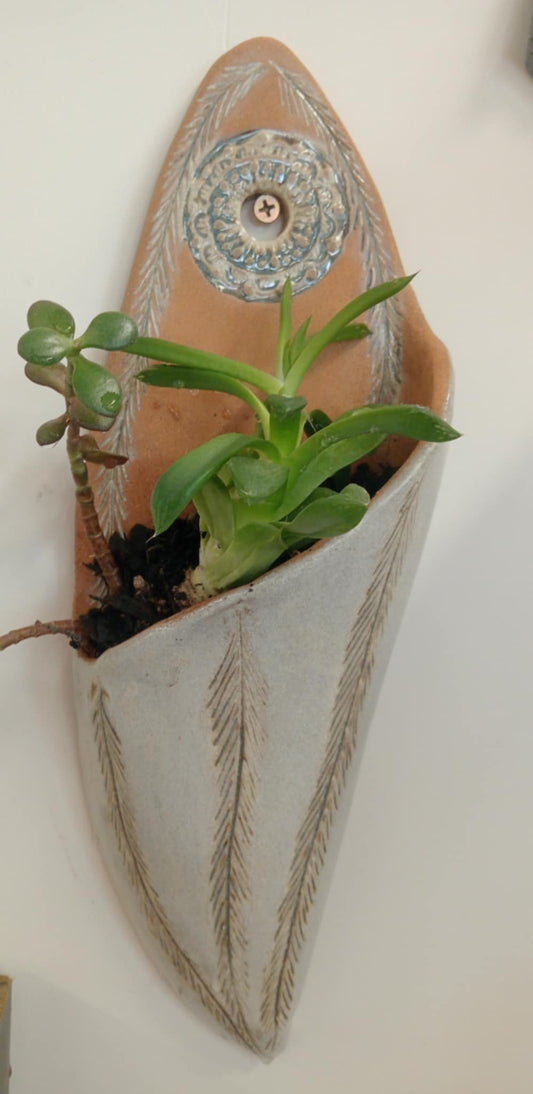 Ceramic wall hung Planter/Vase - Paula Saunders